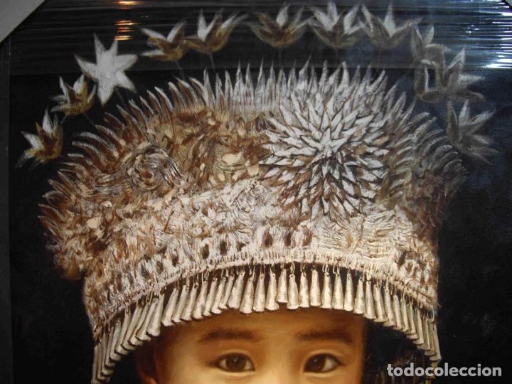 Otros objetos de arte: OLEO NI&Ntilde;A MOGOL - Foto 3