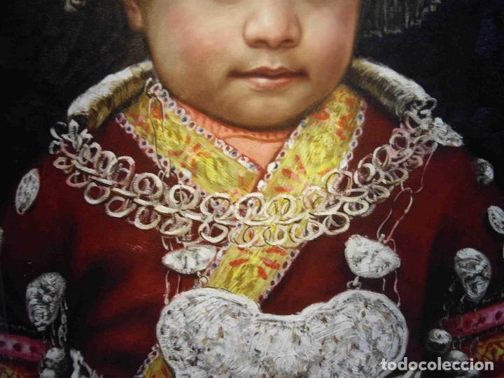 Otros objetos de arte: OLEO NI&Ntilde;A MOGOL - Foto 4