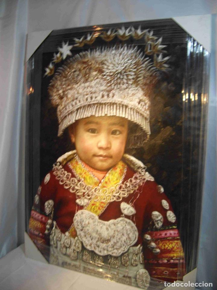 Otros objetos de arte: OLEO NI&Ntilde;A MOGOL - Foto 1