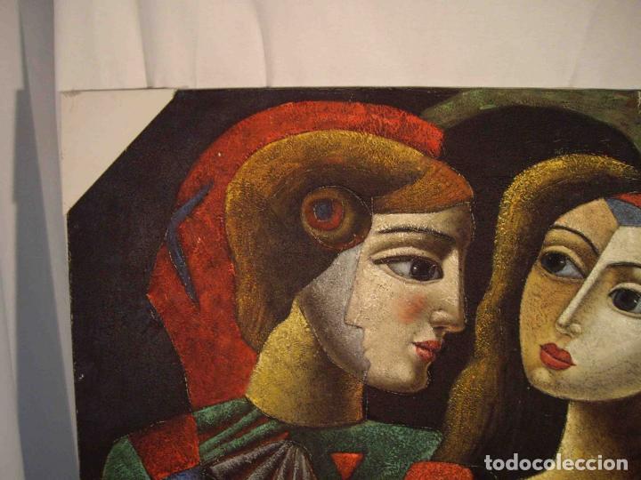 Otros objetos de arte: OLEO PAREJA CUBISTA - Foto 2