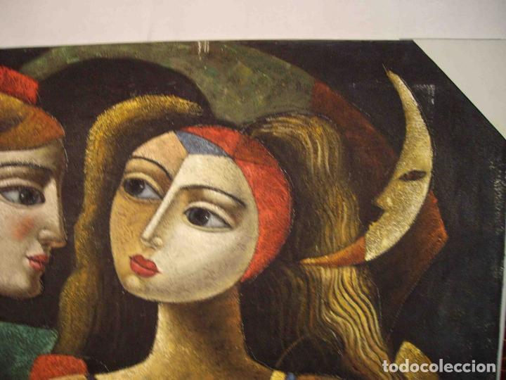 Otros objetos de arte: OLEO PAREJA CUBISTA - Foto 3