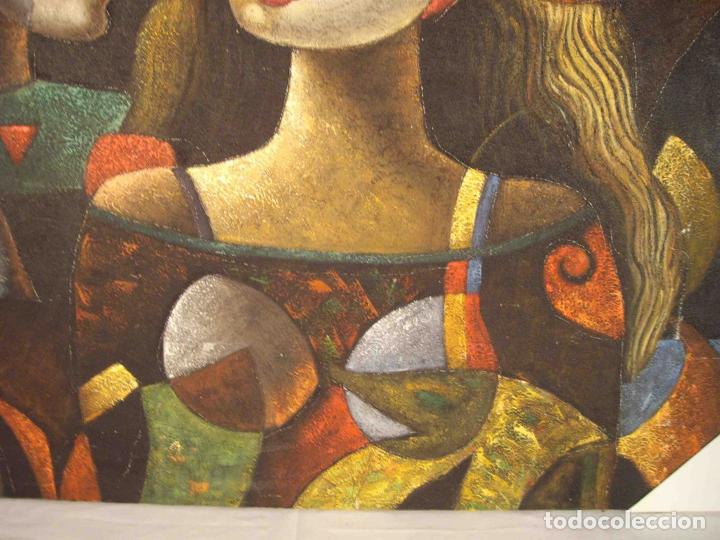 Otros objetos de arte: OLEO PAREJA CUBISTA - Foto 4