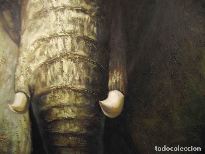 Otros objetos de arte: OLEO SOBRE LIENZO CABEZA ELEFANTE - Foto 5