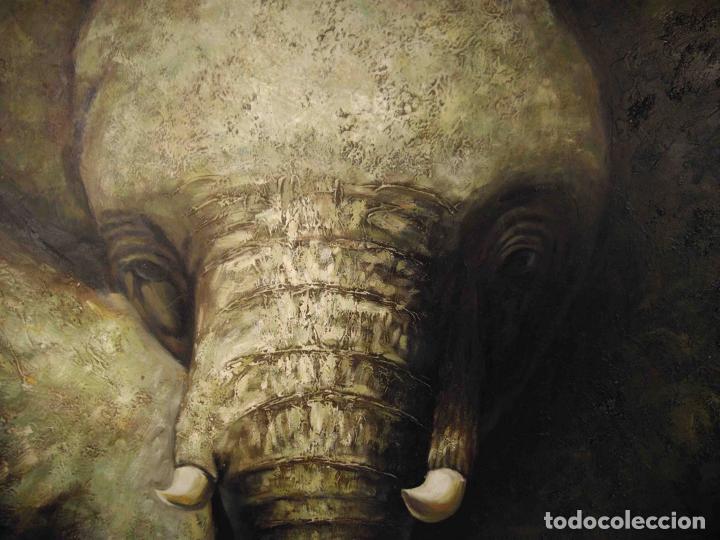 Otros objetos de arte: OLEO SOBRE LIENZO CABEZA ELEFANTE - Foto 6