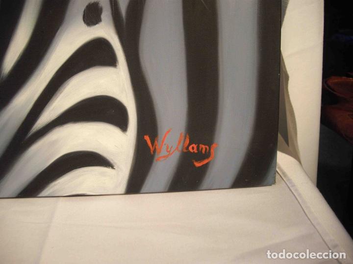 Otros objetos de arte: OLEO SOBRE LIENZO CEBRAS - Foto 6