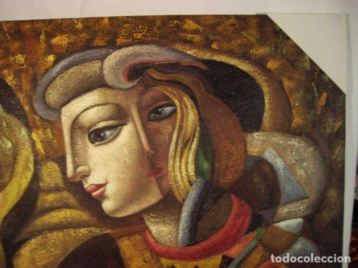Otros objetos de arte: OLEO PAREJA CUBISTA III - Foto 3