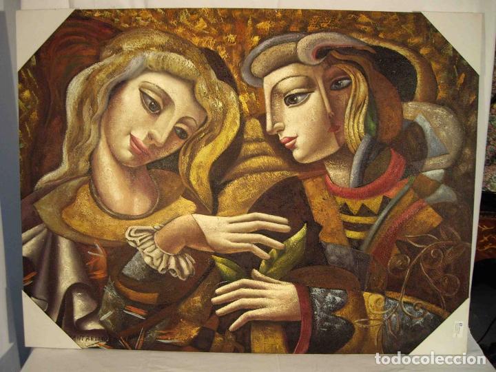 Otros objetos de arte: OLEO PAREJA CUBISTA III - Foto 1