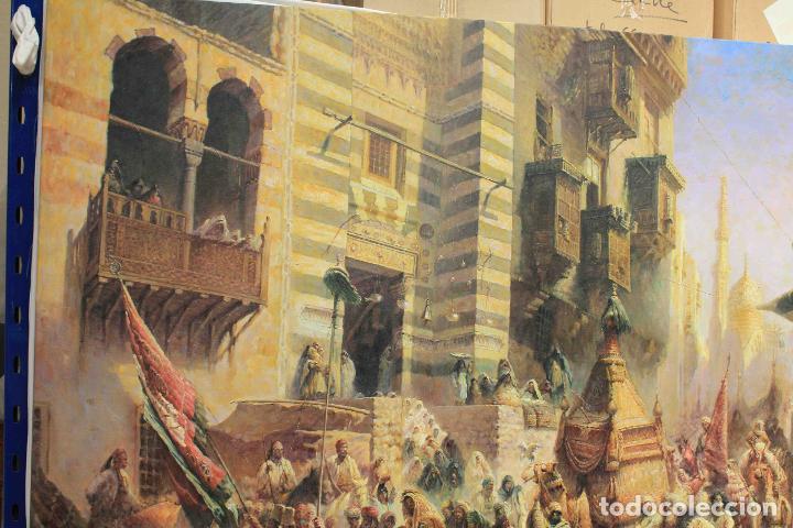 Otros objetos de arte: OLEO SOBRE LIENZO CARAVANA PERSA - Foto 2