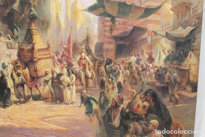 Otros objetos de arte: OLEO SOBRE LIENZO CARAVANA PERSA - Foto 4