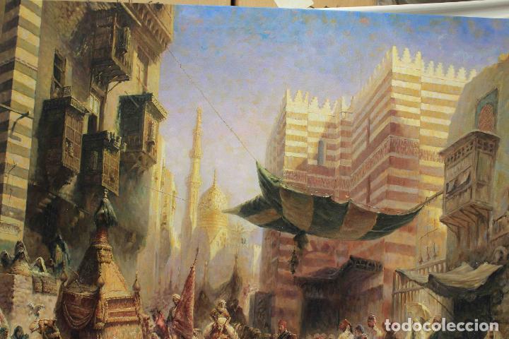 Otros objetos de arte: OLEO SOBRE LIENZO CARAVANA PERSA - Foto 5