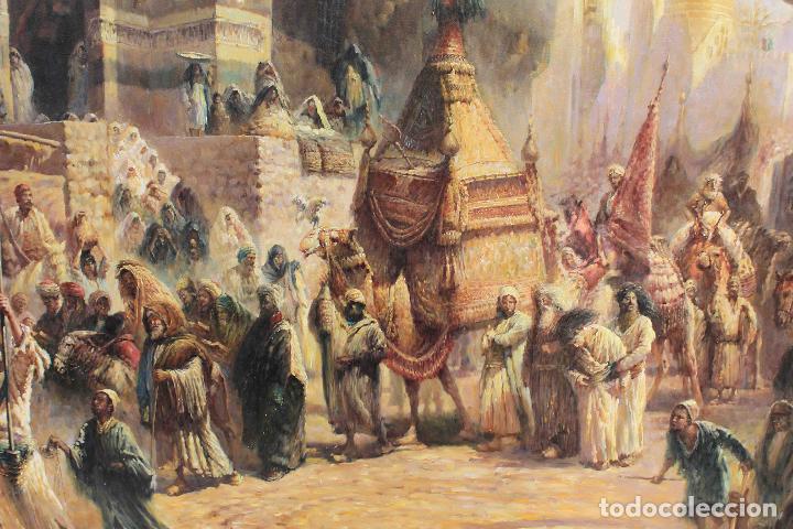 Otros objetos de arte: OLEO SOBRE LIENZO CARAVANA PERSA - Foto 7