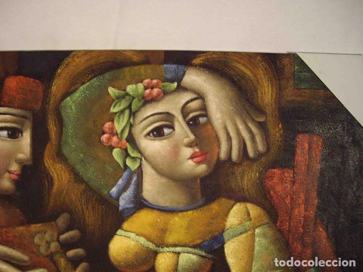 Otros objetos de arte: OLEO PAREJA CUBISTA II - Foto 3