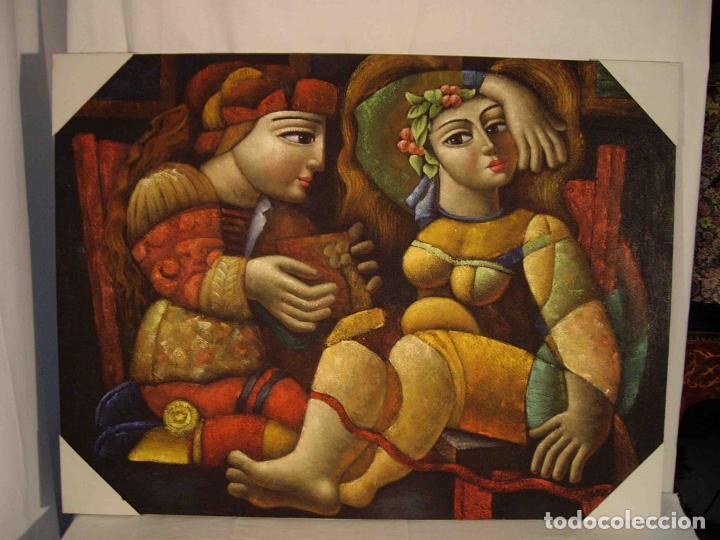 Otros objetos de arte: OLEO PAREJA CUBISTA II - Foto 1