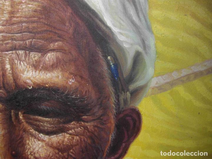 Otros objetos de arte: OLEO CAMPESINO BEDUINO - Foto 3