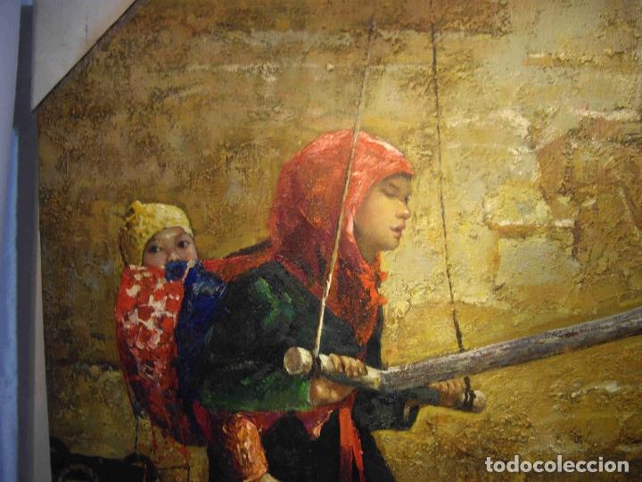 Otros objetos de arte: OLEO MUJERES EN MOLIENDA - Foto 3