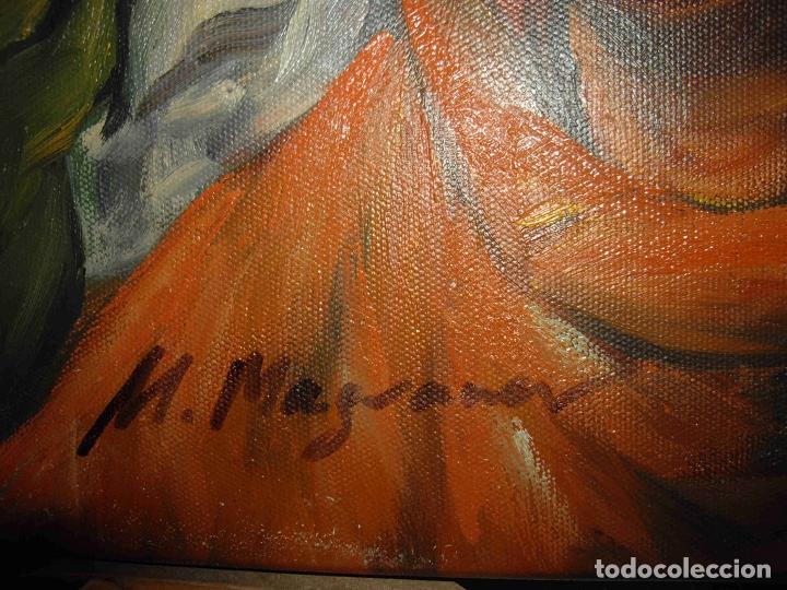 Otros objetos de arte: OLEO PASEO PARQUE INGLES - Foto 2