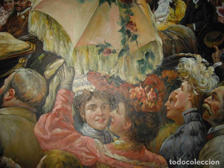 Otros objetos de arte: OLEO PASEO PARQUE INGLES - Foto 5