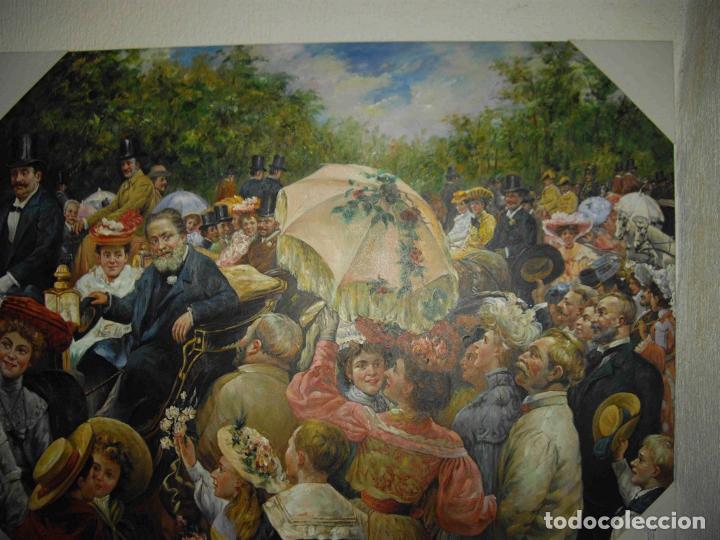Otros objetos de arte: OLEO PASEO PARQUE INGLES - Foto 1