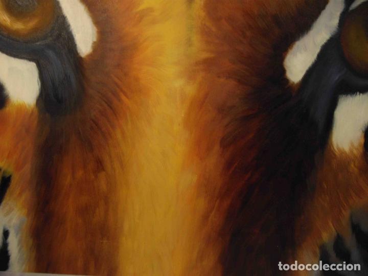 Otros objetos de arte: OLEO SOBRE LIENZO CABEZA TIGRE - Foto 5