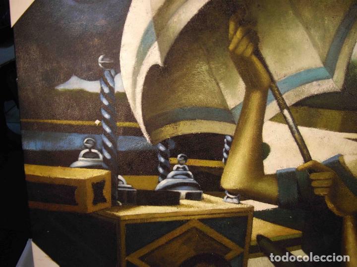 Otros objetos de arte: OLEO SOBRE LIENZO DAMA SOMBRILLA - Foto 3