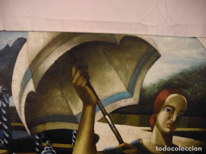 Otros objetos de arte: OLEO SOBRE LIENZO DAMA SOMBRILLA - Foto 4