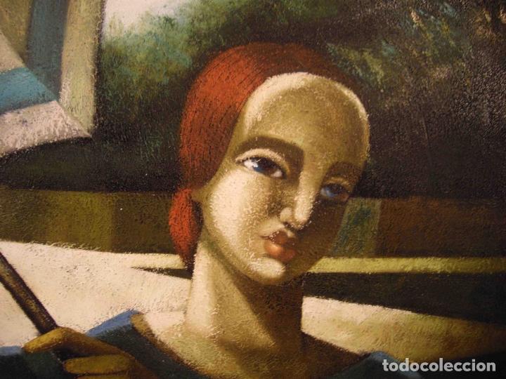 Otros objetos de arte: OLEO SOBRE LIENZO DAMA SOMBRILLA - Foto 5