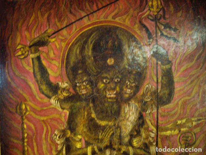Otros objetos de arte: CUADRO TRIPTICO INDU - Foto 6