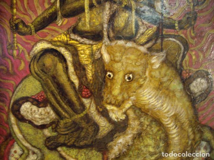 Otros objetos de arte: CUADRO TRIPTICO INDU - Foto 7