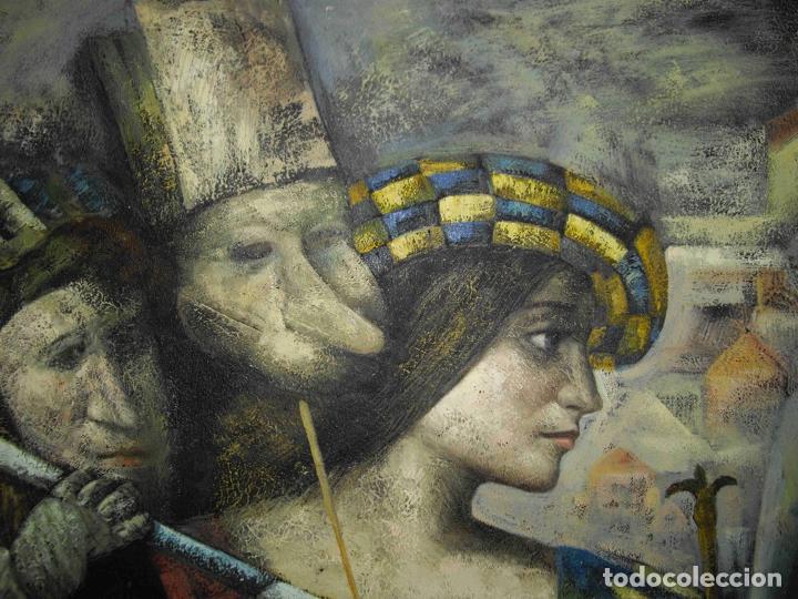 Otros objetos de arte: OLEO BAILE MASCARAS - Foto 3