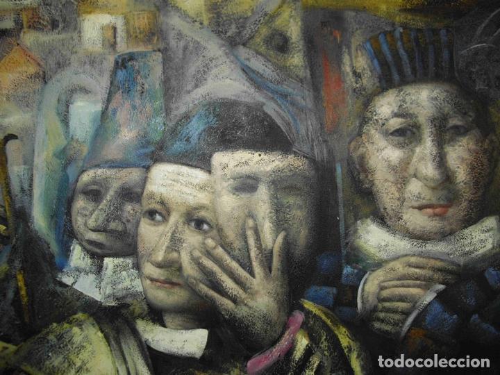 Otros objetos de arte: OLEO BAILE MASCARAS - Foto 4