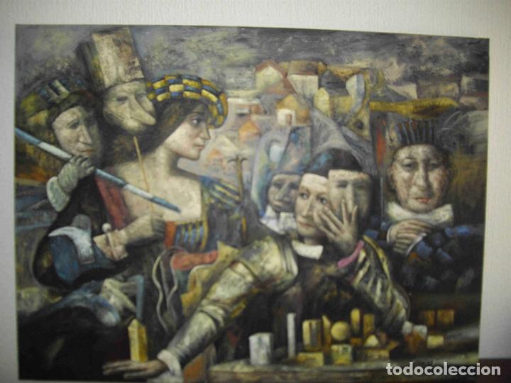 Otros objetos de arte: OLEO BAILE MASCARAS - Foto 1