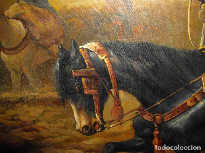 Otros objetos de arte: OLEO GUERREROS MARRUECOS - Foto 4