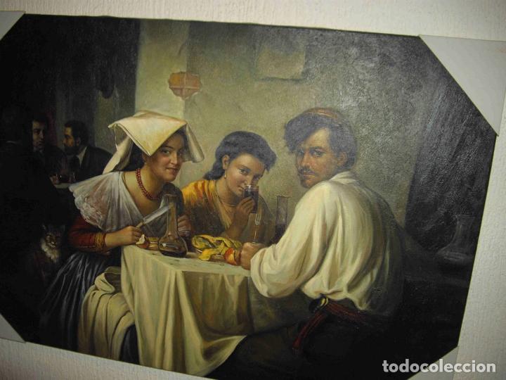 Otros objetos de arte: OLEO COMIENDO EN TABERNA - Foto 1