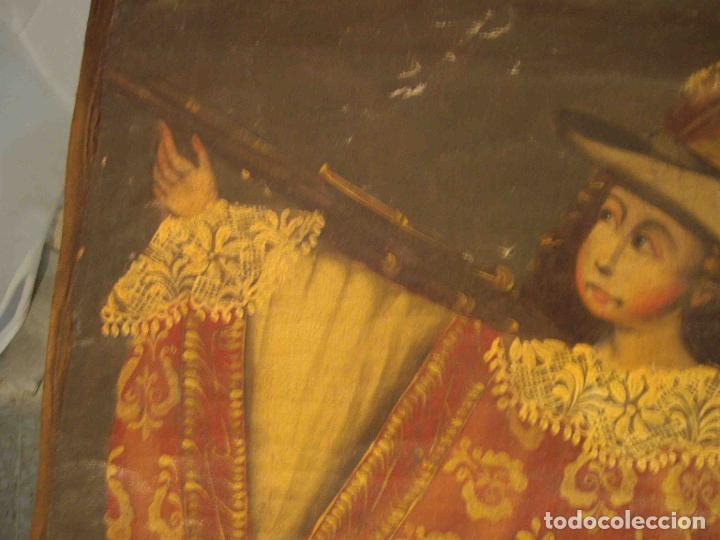 Otros objetos de arte: OLEO LIENZO ARCANGEL CUZCO N&ordm; 4 - Foto 3