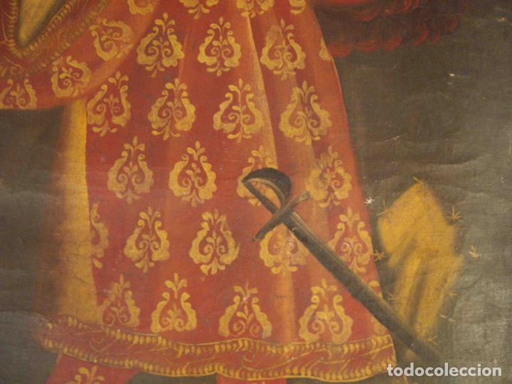 Otros objetos de arte: OLEO LIENZO ARCANGEL CUZCO N&ordm; 4 - Foto 4