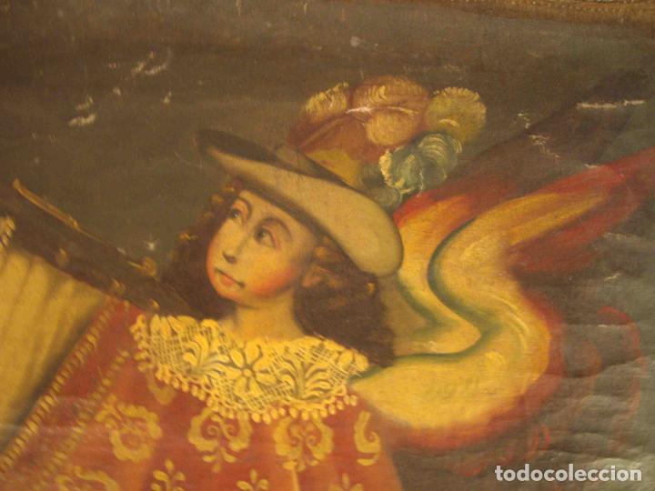 Otros objetos de arte: OLEO LIENZO ARCANGEL CUZCO N&ordm; 4 - Foto 1