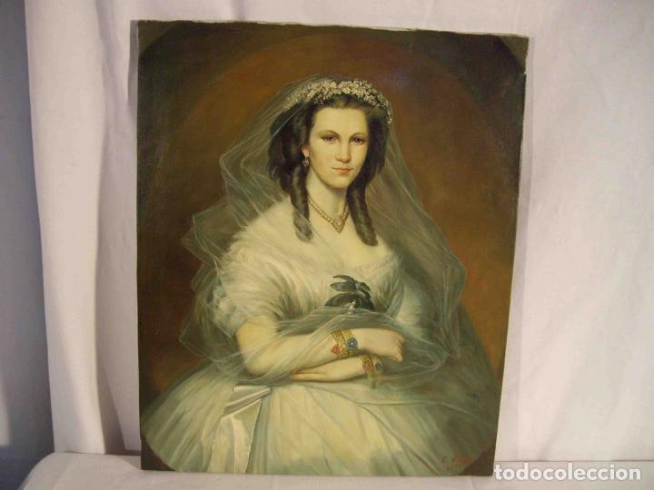 Otros objetos de arte: OLEO RETRATO NOVIA - Foto 1