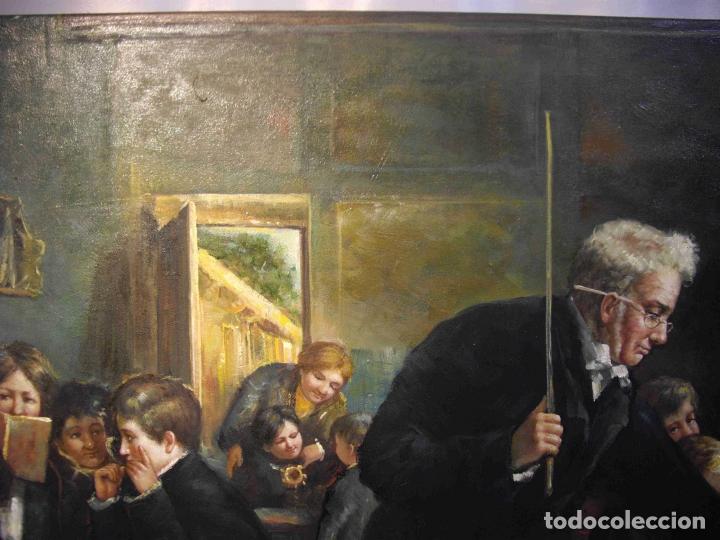 Otros objetos de arte: OLEO ESCENA COLEGIO - Foto 4