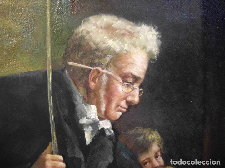 Otros objetos de arte: OLEO ESCENA COLEGIO - Foto 6