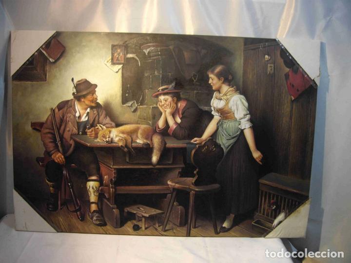 Otros objetos de arte: OLEO ZORRO CAZADO - Foto 1
