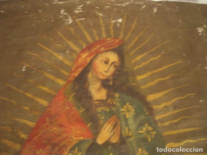 Otros objetos de arte: OLEO LIENZO VIRGEN CUZQUE&Ntilde;A N&ordm; 3 - Foto 2