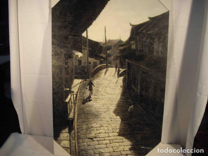 Otros objetos de arte: OLEO SOBRE LIENZO CALLE TIBETANA &nbsp;&nbsp;&nbsp;&nbsp;&nbsp;&nbsp; - Foto 1