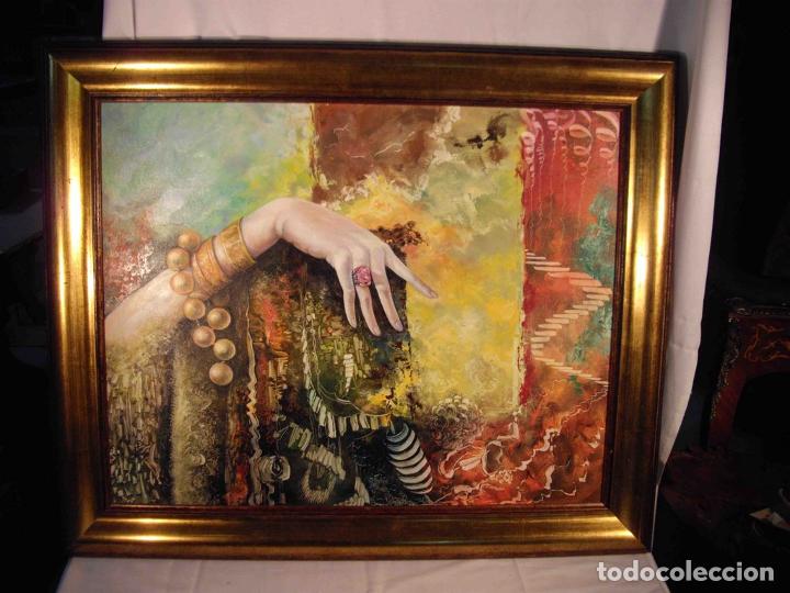 Otros objetos de arte: OLEO SOBRE LIENZO MANO MUJER - Foto 1