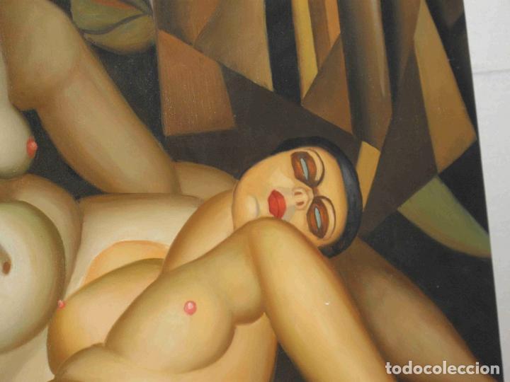 Otros objetos de arte: OLEO DOS MUJERES DESNUDAS - Foto 2