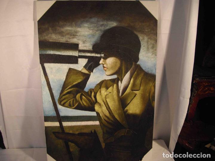 Otros objetos de arte: OLEO SOBRE LIENZO DAMA CATALEJO - Foto 1