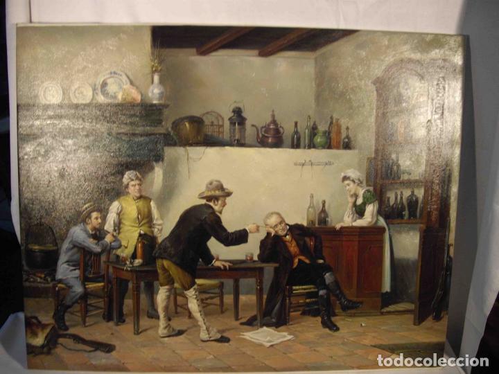 Otros objetos de arte: OLEO SOBRE LIENZO TABERNA - Foto 2