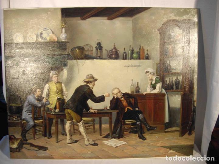 Otros objetos de arte: OLEO SOBRE LIENZO TABERNA - Foto 1