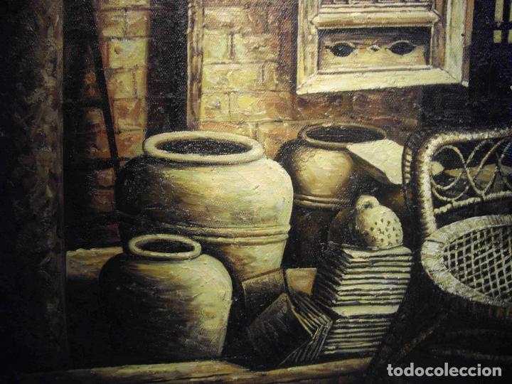Otros objetos de arte: OLEO SILLA MIMBRE - Foto 5