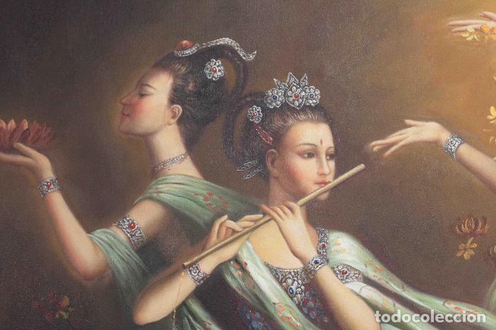 Otros objetos de arte: OLEO SOBRE LIENZO BAILARINAS - Foto 2