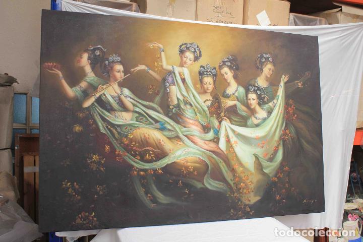 Otros objetos de arte: OLEO SOBRE LIENZO BAILARINAS - Foto 1